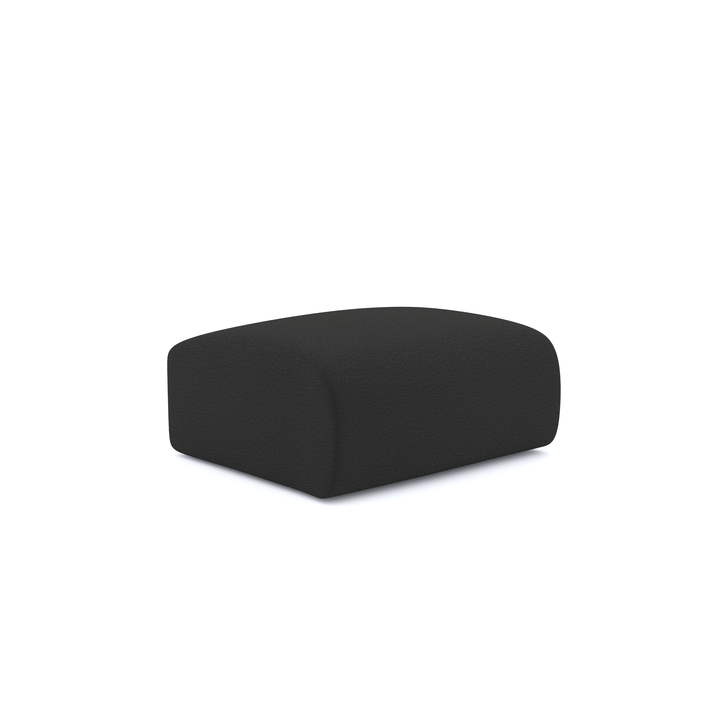 Sia Home - Poef MYRA - bouclette stof donker antraciet 75cm