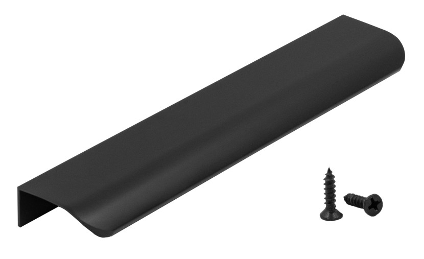 Uchwyt do mebli czarny meblowy krawędziowy do szafek szuflad mat loft 160mm