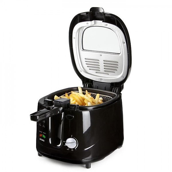 Friteuse Electriqueclassique - DOMO DO461FR - 2.5L - Noir - Thermostat réglable - Cool Touch