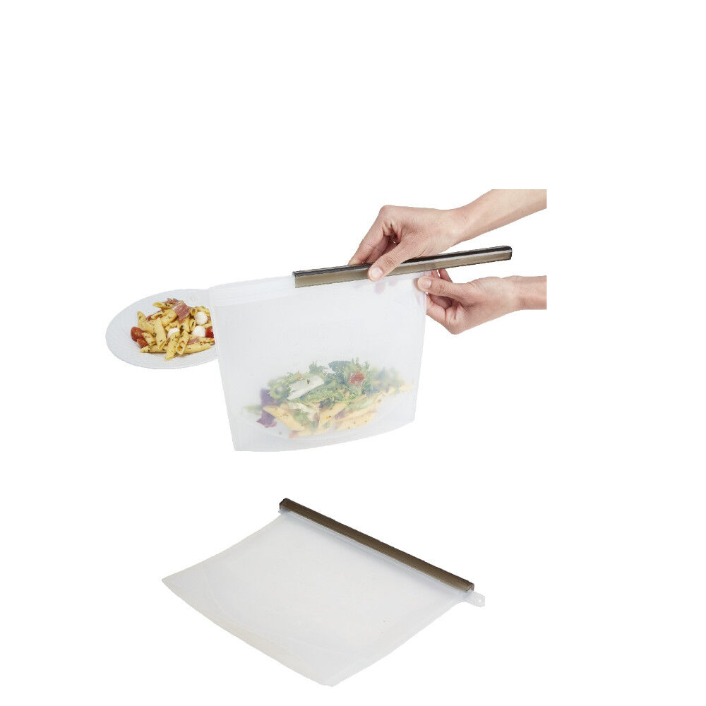 Sac de conservation alimentaire x2 silicone réutilisable 1,5L