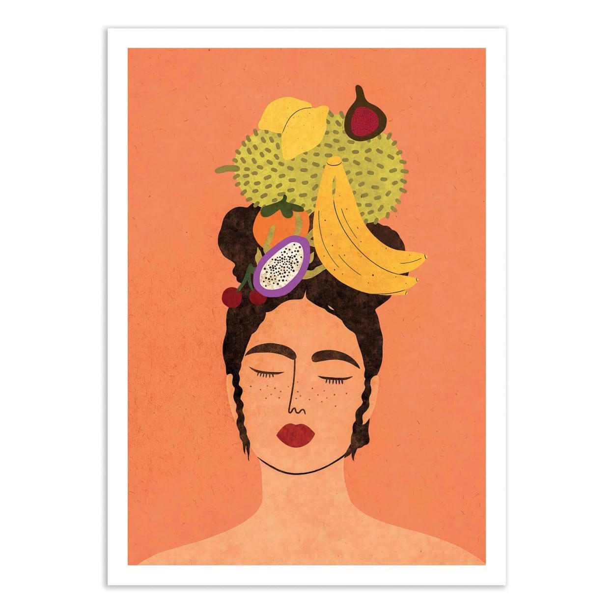 LEMON FEE - FRUITY HEAD - LEMON FEE - Affiche d'art 50 x 70 cm