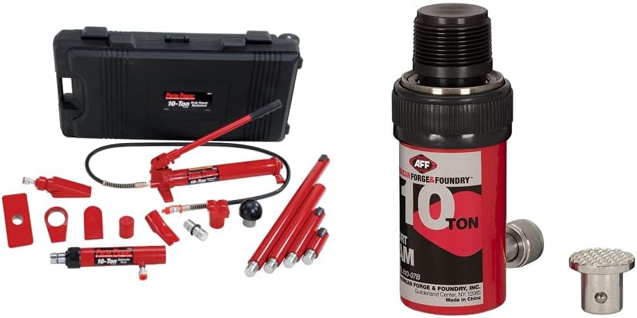 B65115 Black/Red Hydraulic Body Repair 19 Piece Kit - 10 Ton Capacity(Kit)