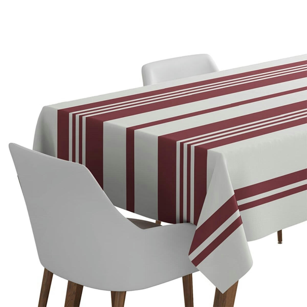 PAMPELUNE - Nappe Coton Rouge 180x250