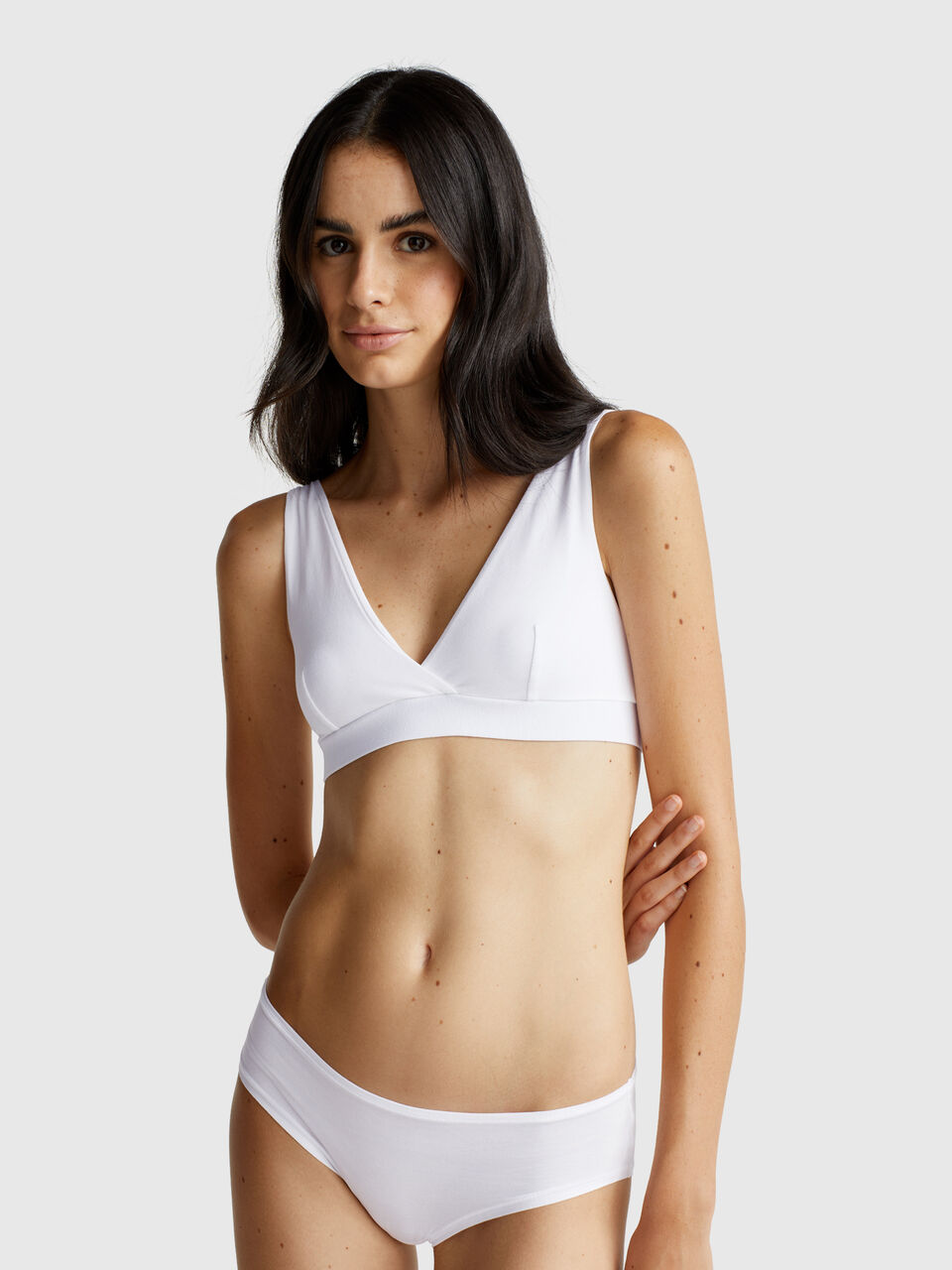 Triangle bra in stretch cotton
