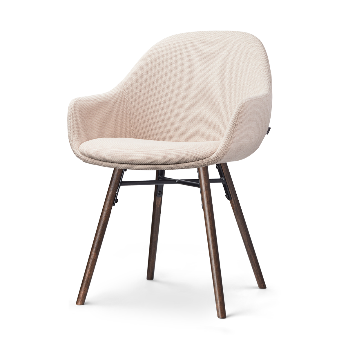 Nolon Nena-Mae Eetkamerstoel Beige - Armleuning - Walnoot