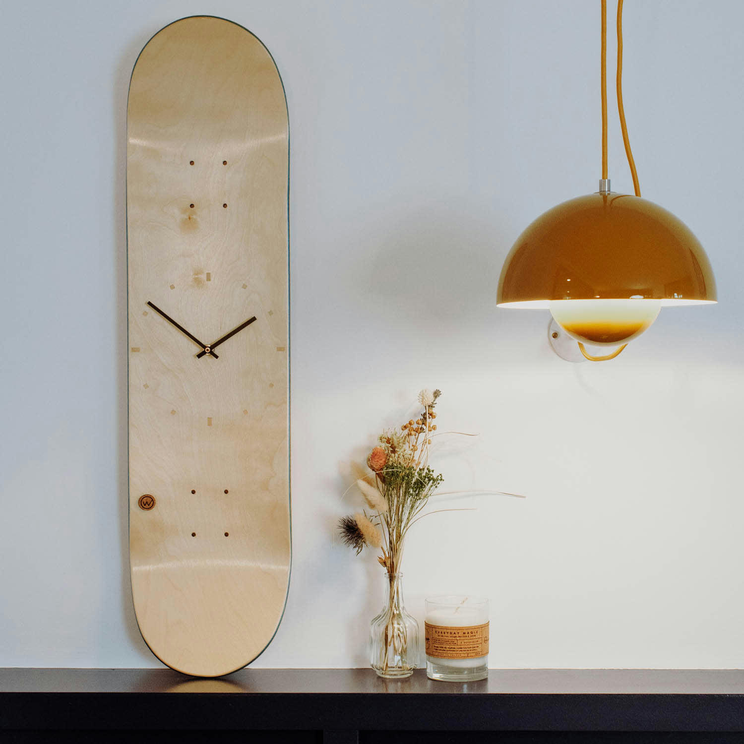- Horloge Skate en bois L81 cm