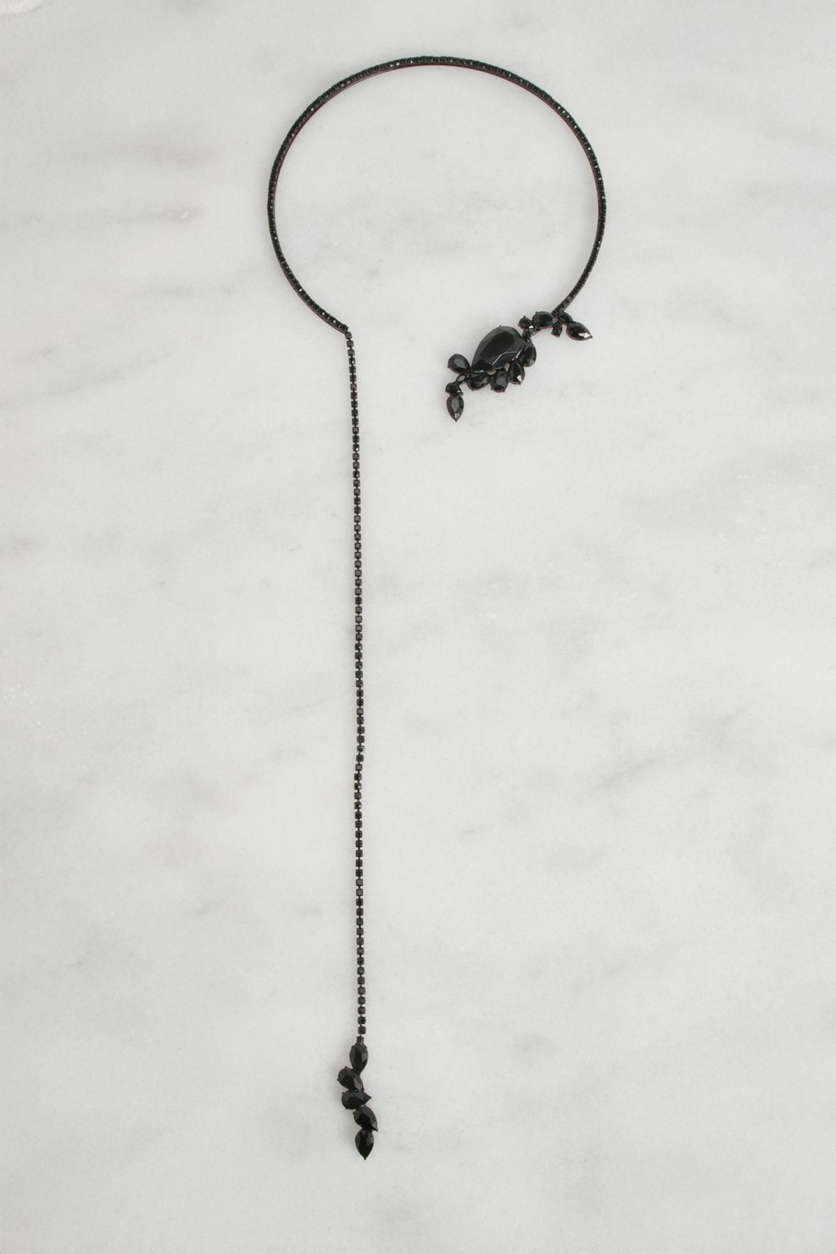 KarenMillen Diamante Dropped Neck Cuff