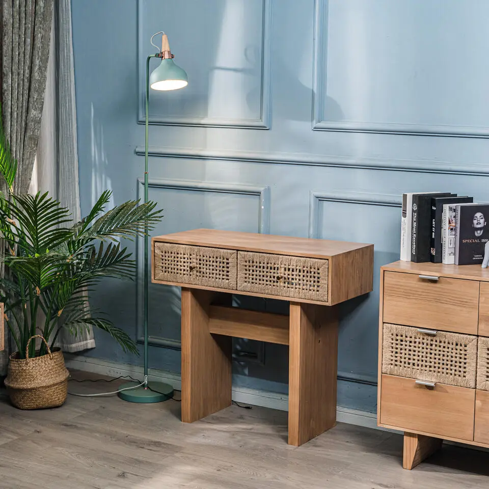 Console 2 laden van hout en natuurlijk touw