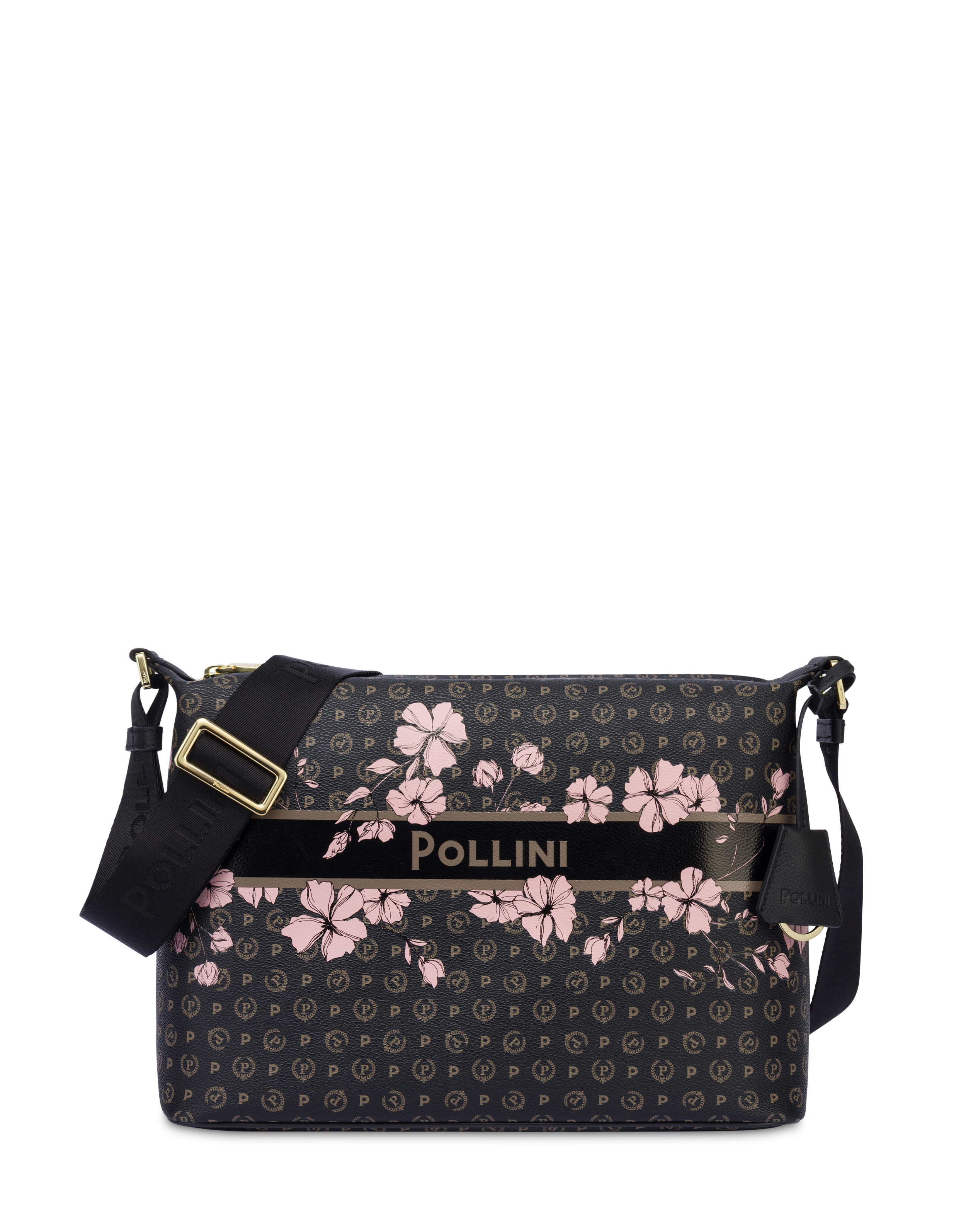 Borsa A Spalla In Heritage Marina Flower Nero/nero