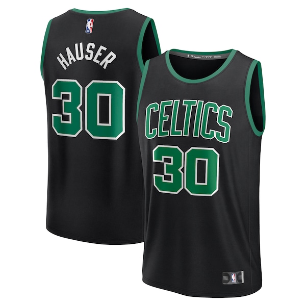 Sam Hauser Boston Celtics  Fast Break Replica Player Jersey - Statement Edition - Black