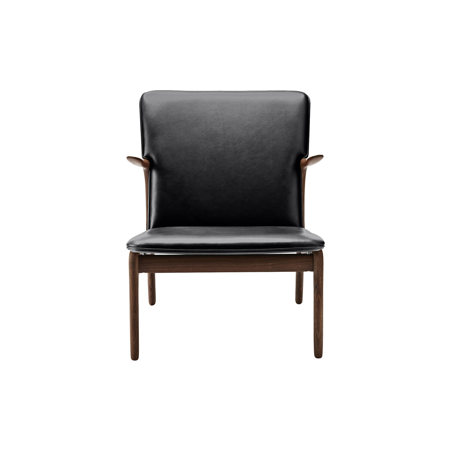 OW124 Beak Chair loungestol, olieret valnød/sort