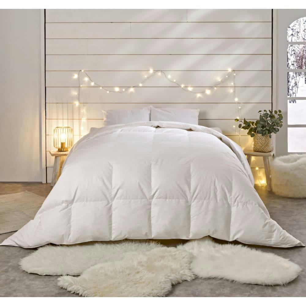 DUVET - Couette chaude 230g/m2 90% duvet de Canard 220x240cm