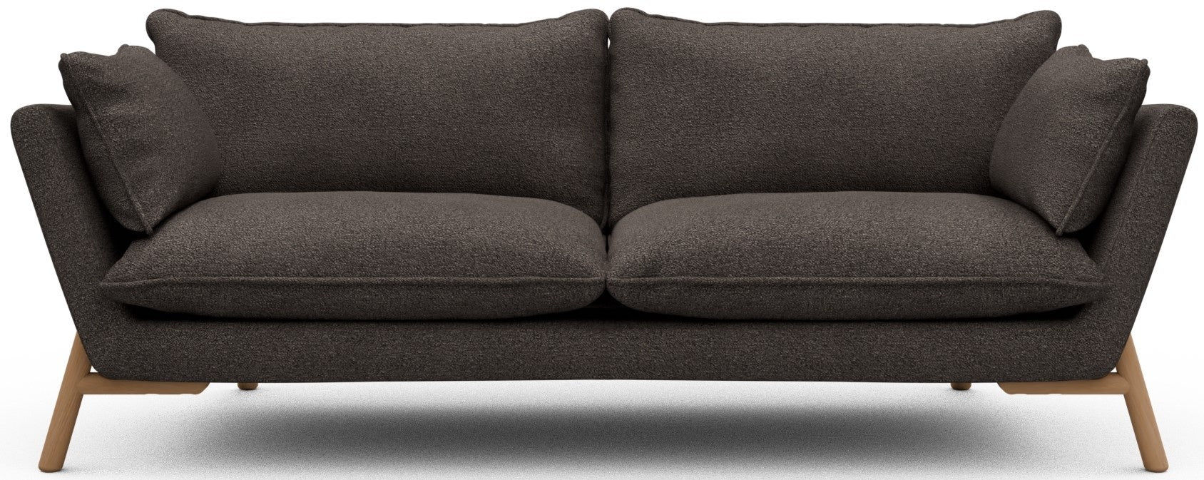 Kragelund Hasle 3-zits Bank Taupe Bouclé   Eiken