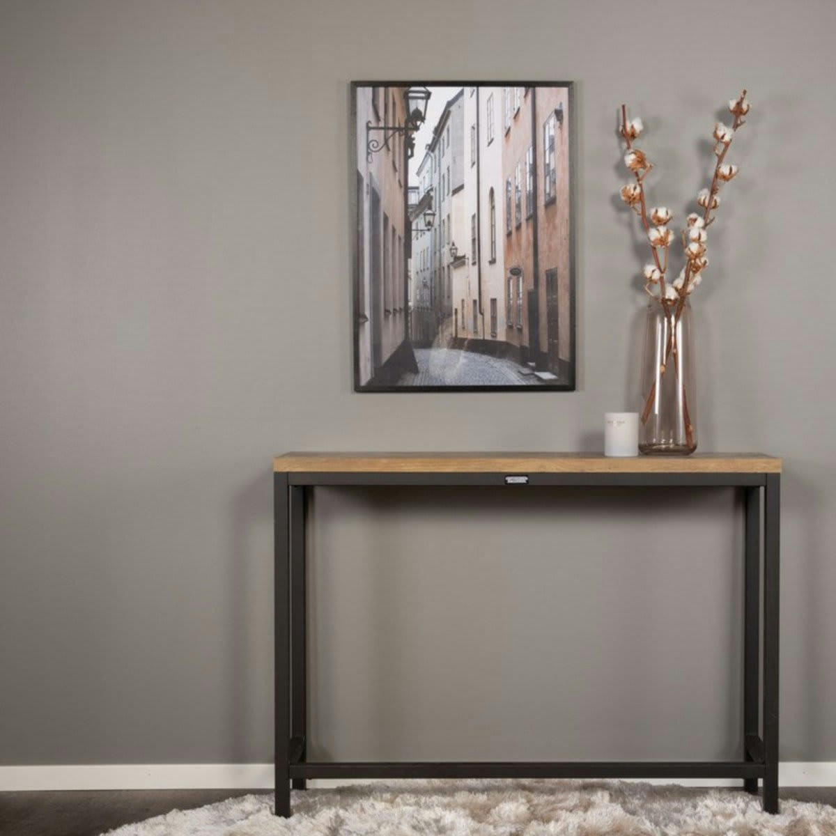 RITZ - Console rectangulaire moderne 110cm naturel