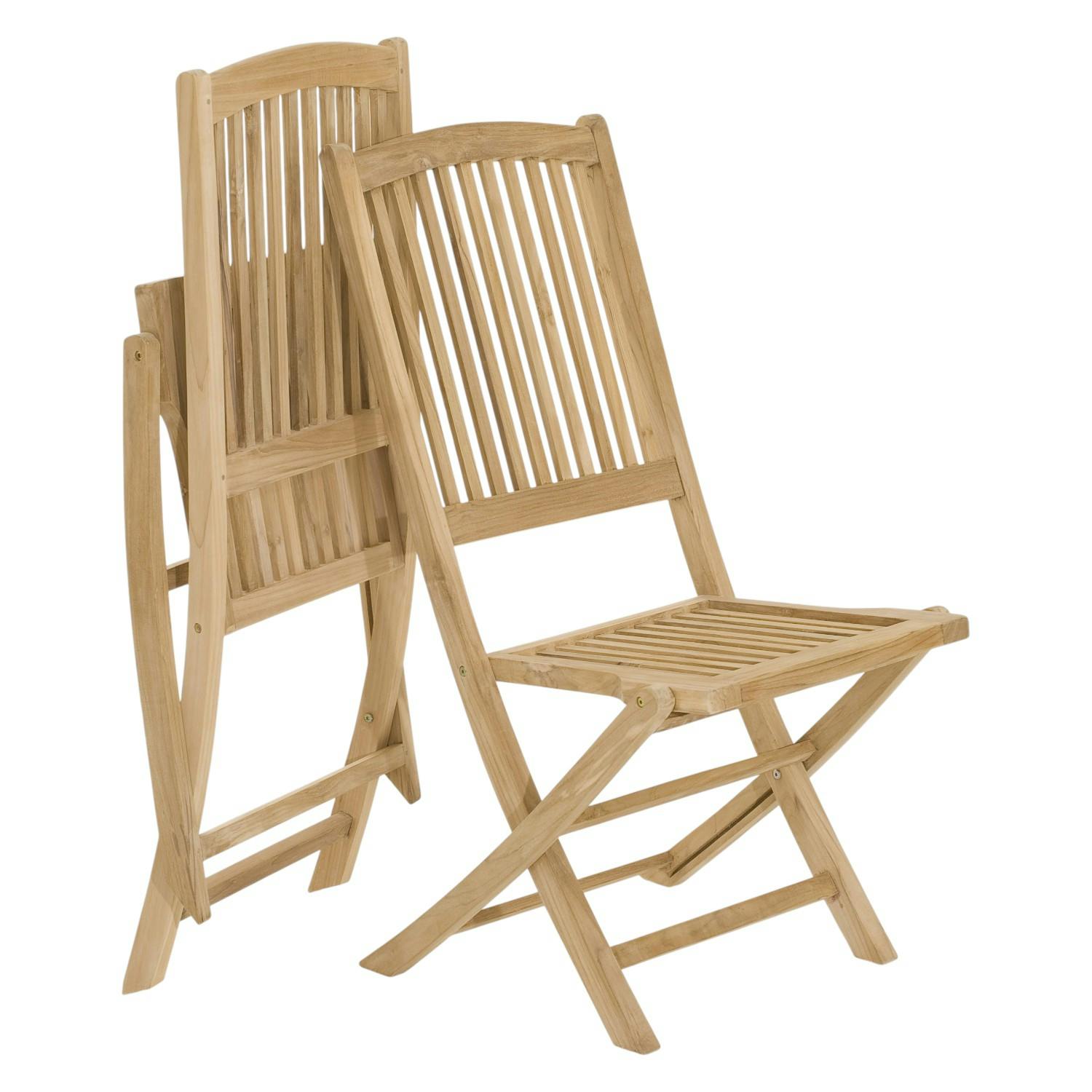 Chaise de jardin en teck pliante (lot de 2) SUMMER