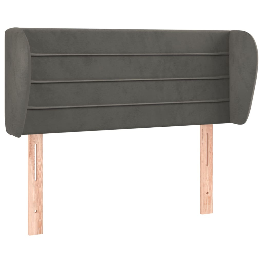 Wezgłowie Szary 83 x 23 x 78/88 cm Aksamit vidaXL