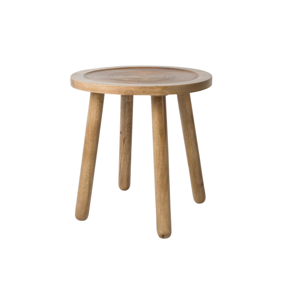 Zuiver Dendron Bijzettafel Rond 43 cm Mangohout - Bruin