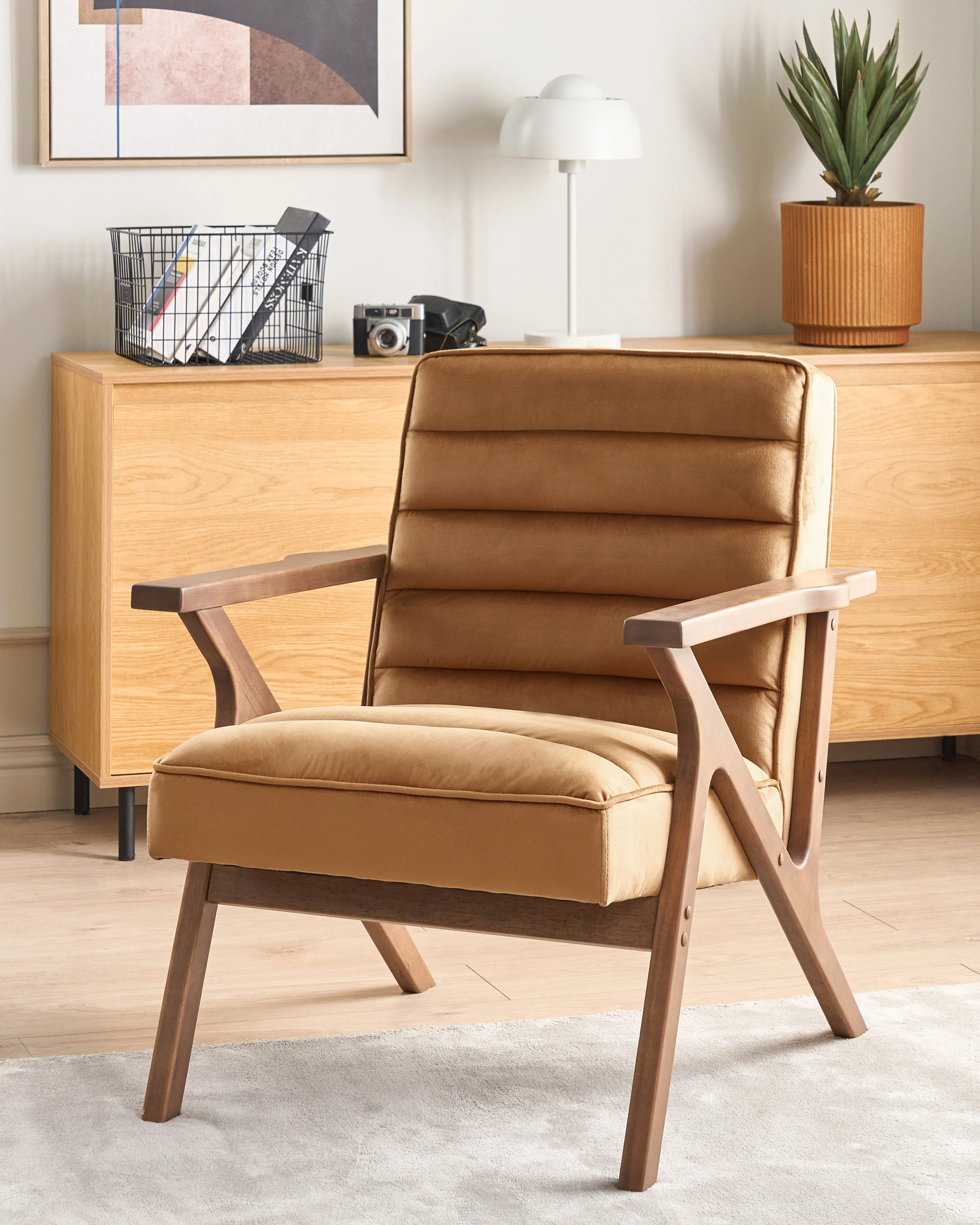 Armchair KISA Velvet Brown