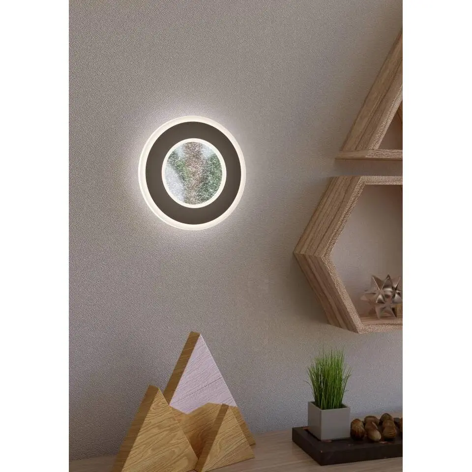 EGLO Macchioni Wandlamp - LED - Kunststof - Zwart/Wit