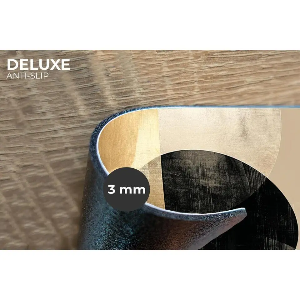 MuchoWow Placemat (6stuks) 45x30cm Abstract Modern Zwart Goud