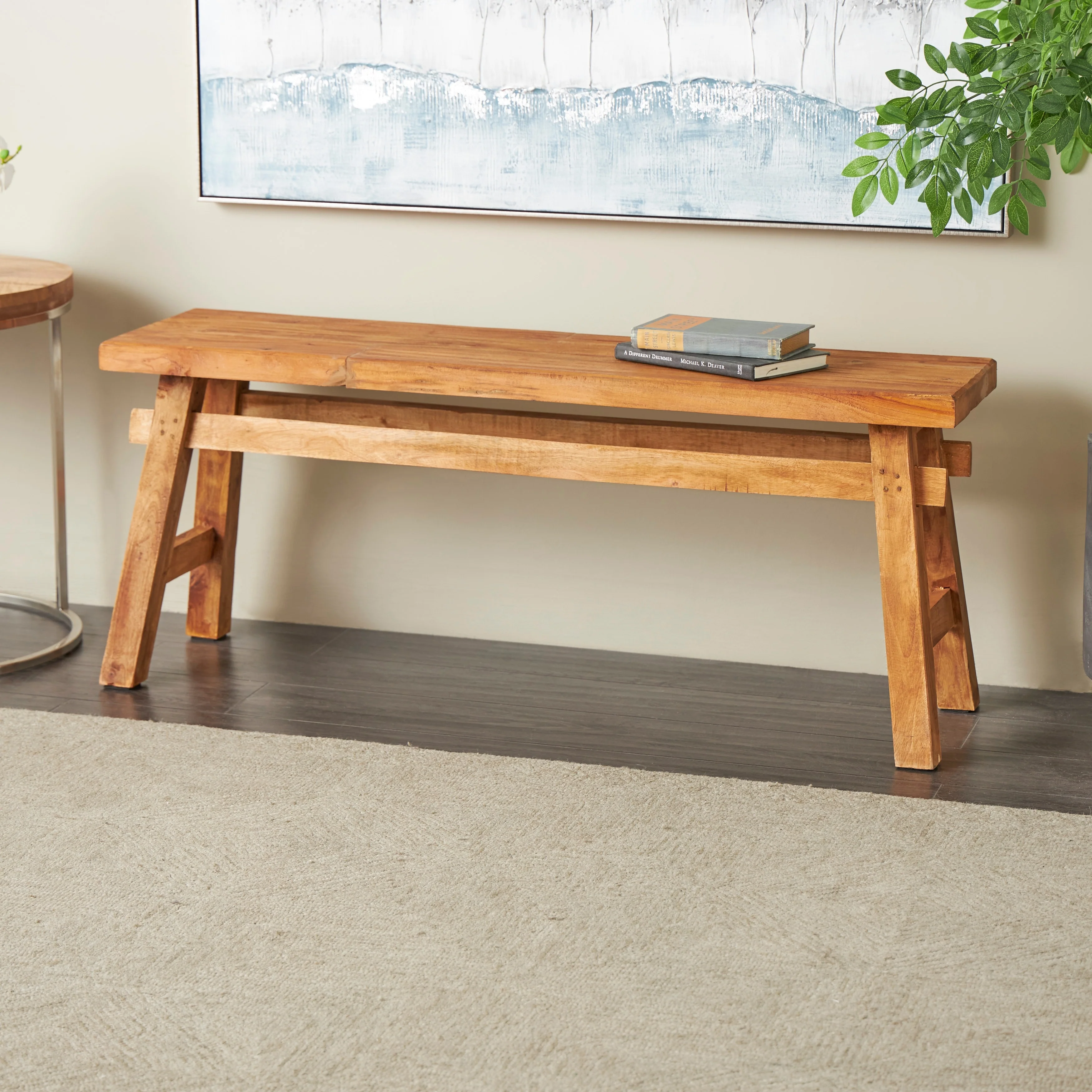 Benzara Classy Wood Bench