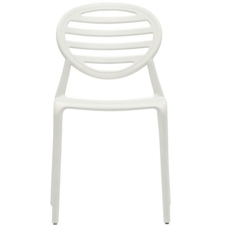 TOP GIO - Chaise design en plastique blanc