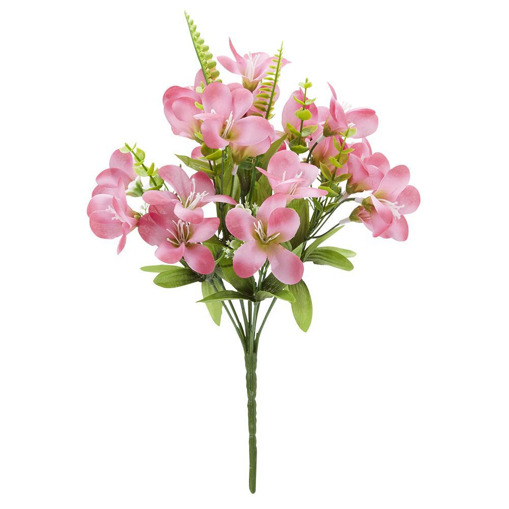 Piquet de fleurs artificielles orchidée rose