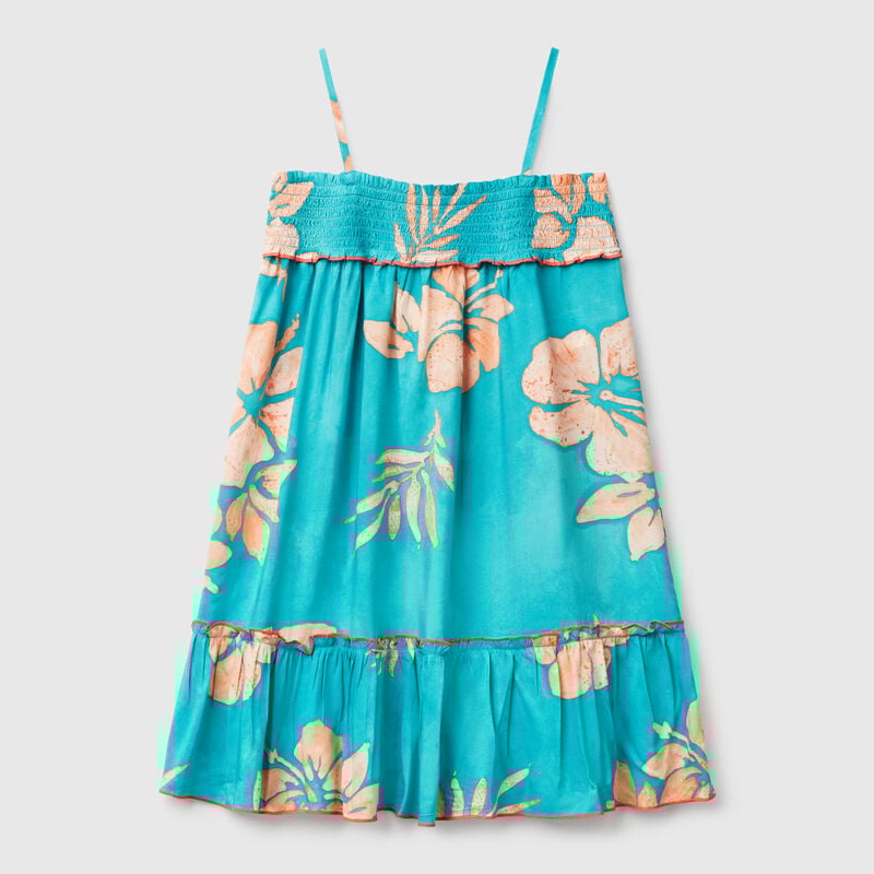 Flowy dress with flower print