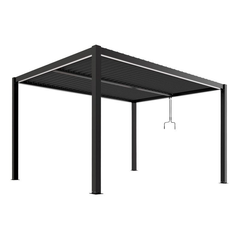 PERGOLA OGRODOWA LUXE 3x4 ALUMINIOWA Z OĹšWIETLENIEM LED