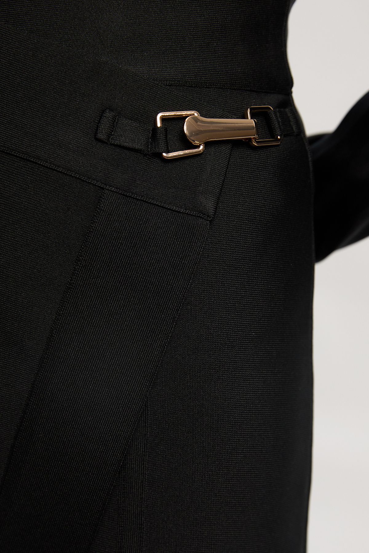 KarenMillen Figure Form Bandage Asymmetric Mini Skirt