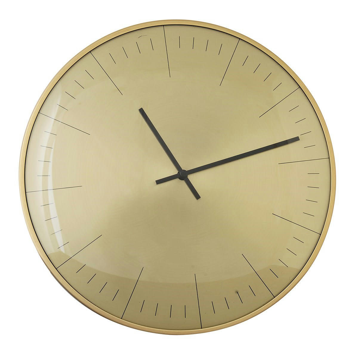 HORLOGE BOMBE DORE FOND DORE - Horloge bombe doré fond doré en verre D 30cm