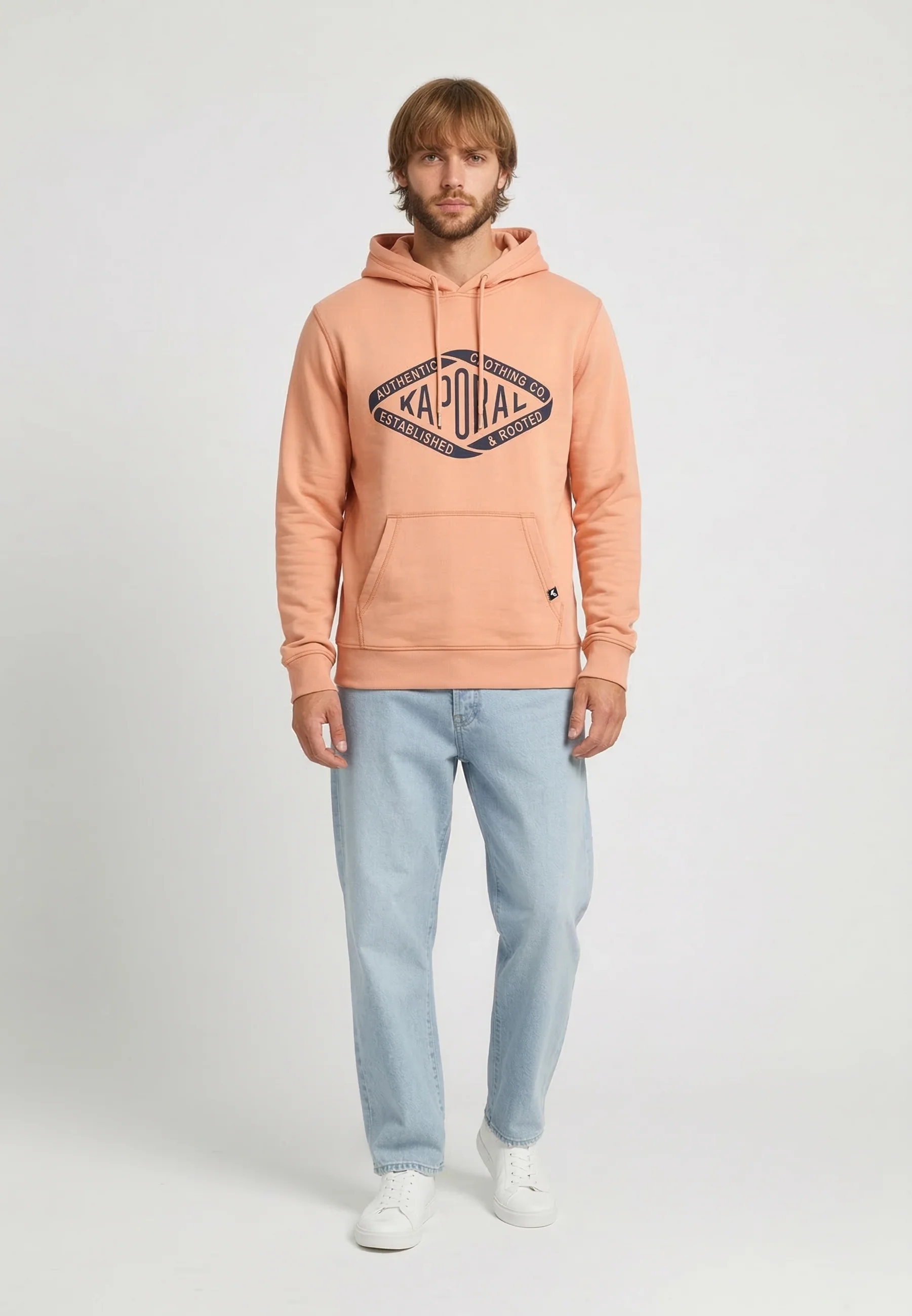 Sweat à capuche regular pêche coton polyester BENNI