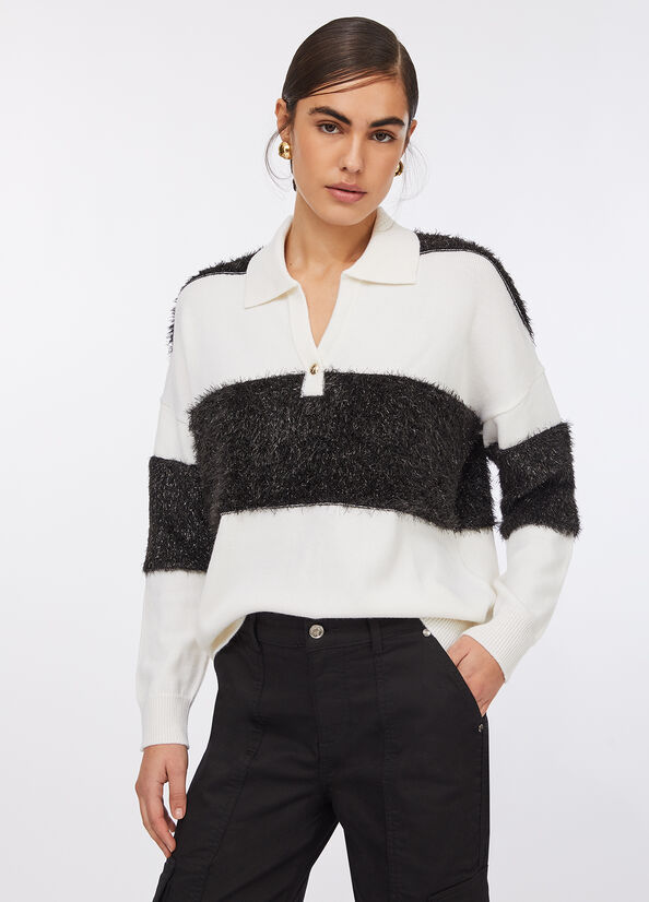 Polo in lana a righe