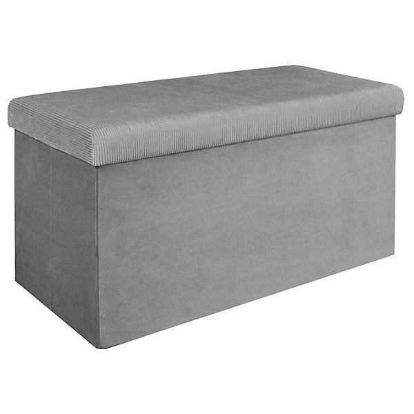 Banc coffre de rangement velours côtelé Giullia