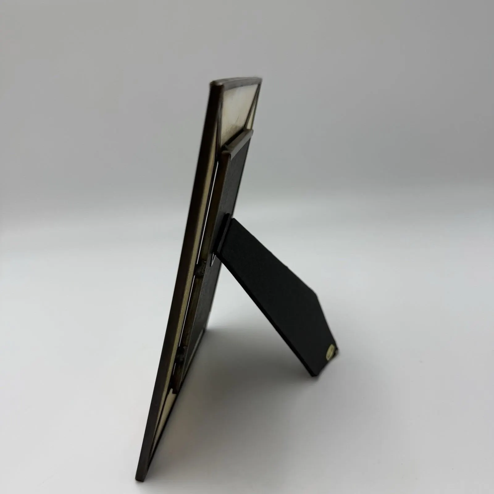 Vtg MCM Stained Glass Art Deco Style Picture Frame Fits 3.5 X 5