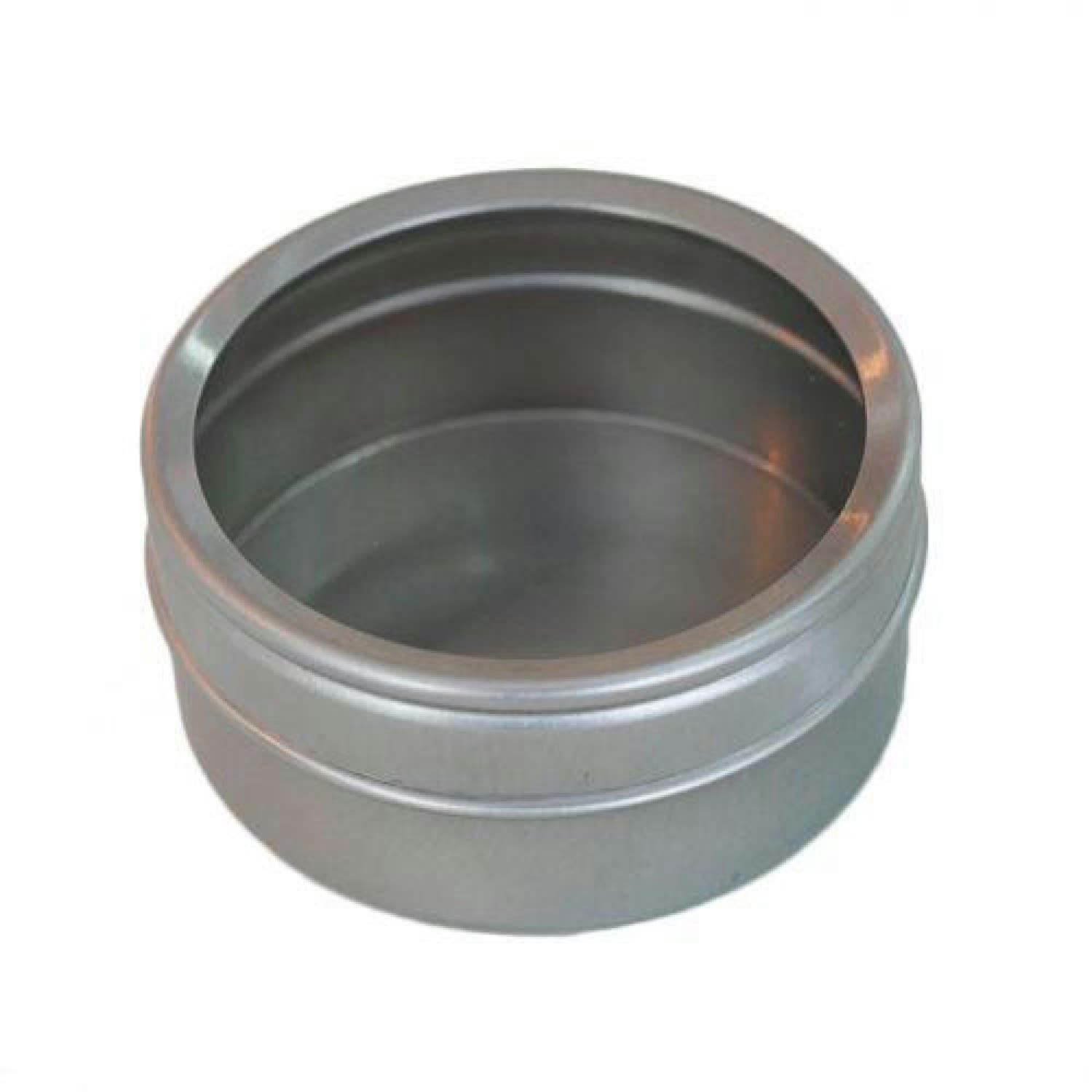 - Boîte métallique à couvercle transparent 5,3x2,5cm