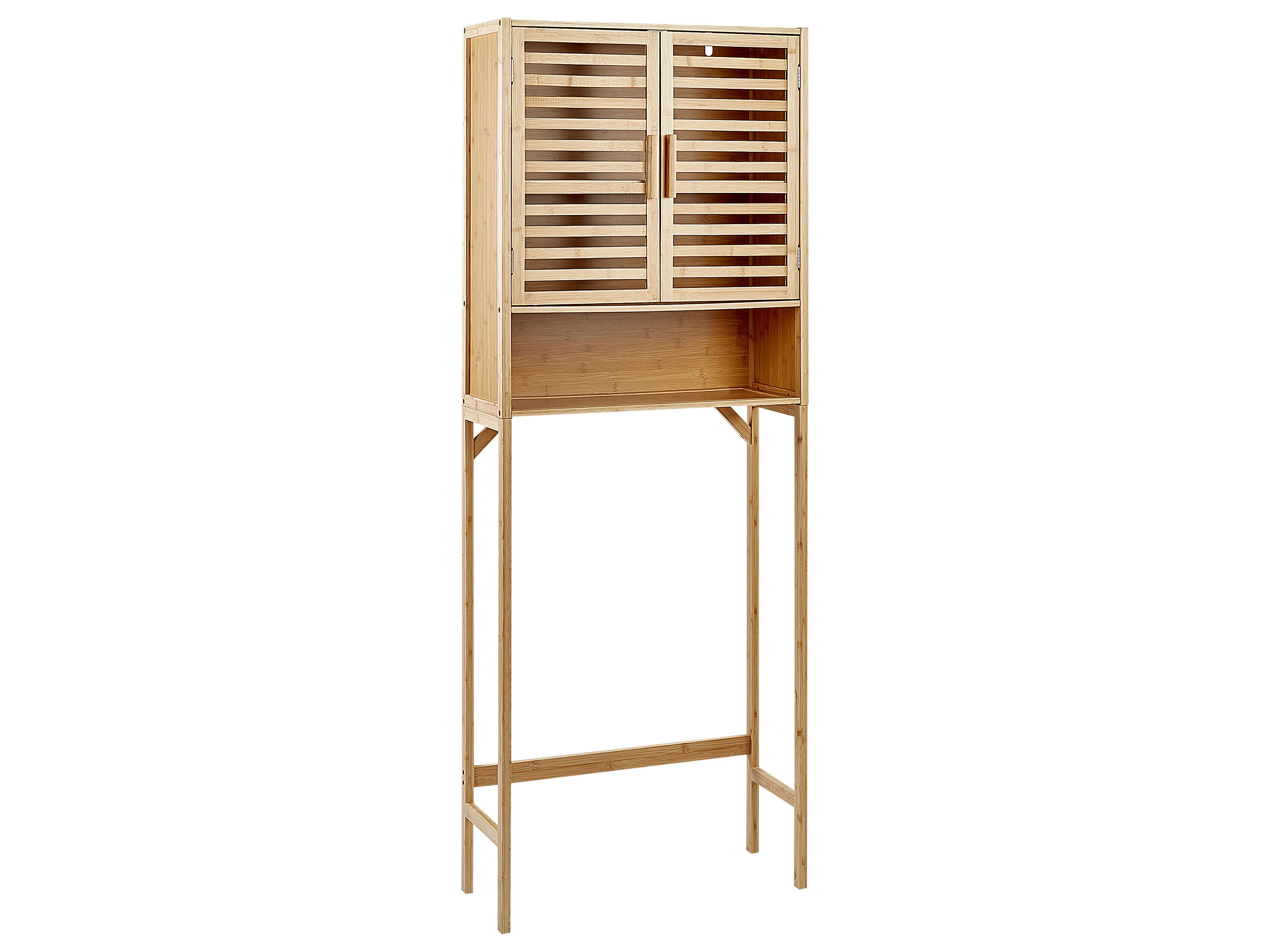 Bathroom Cabinet OKARCHE Bamboo 63 cm Light Brown