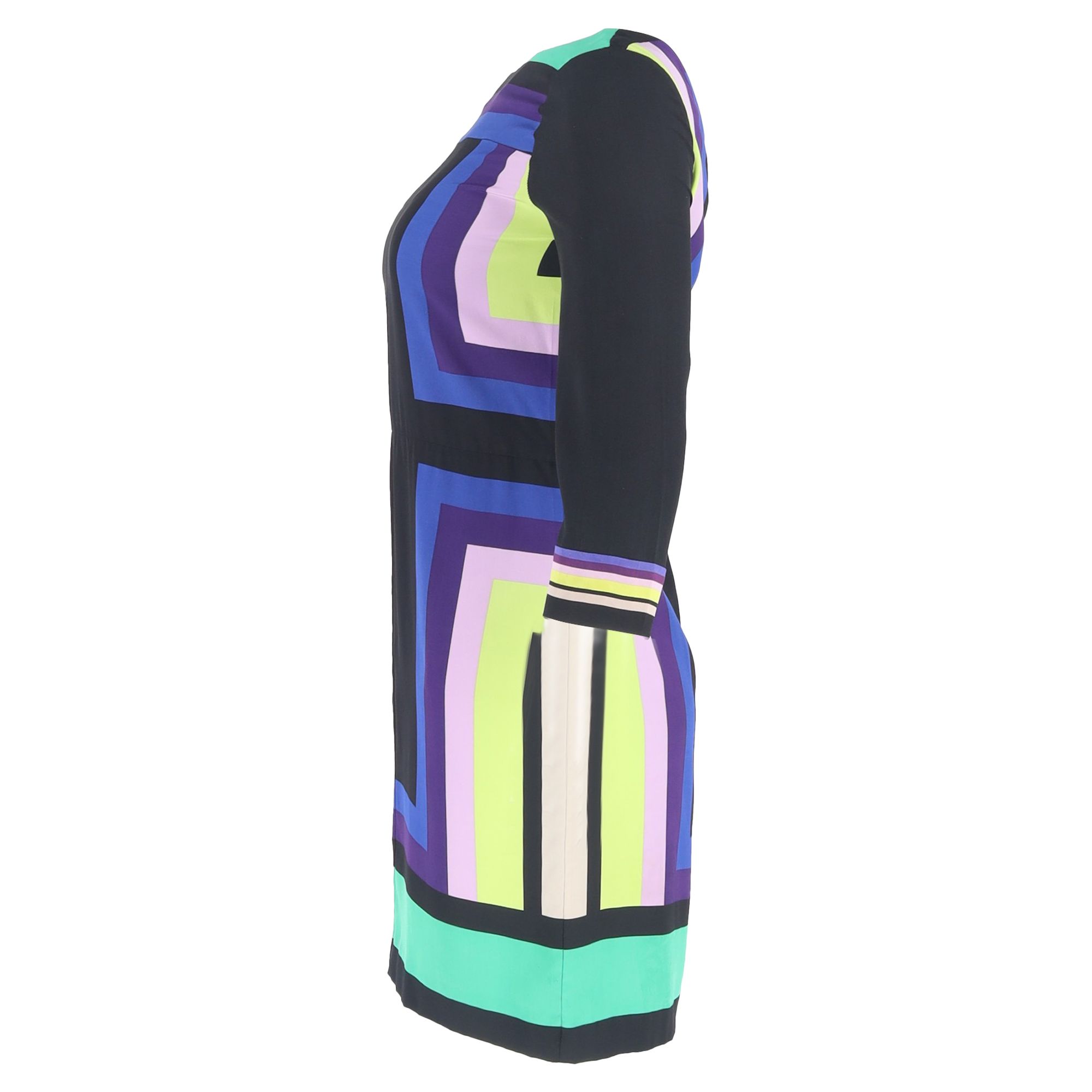 Diane Von Furstenberg Preloved Printed Dress in Multicolor Silk
