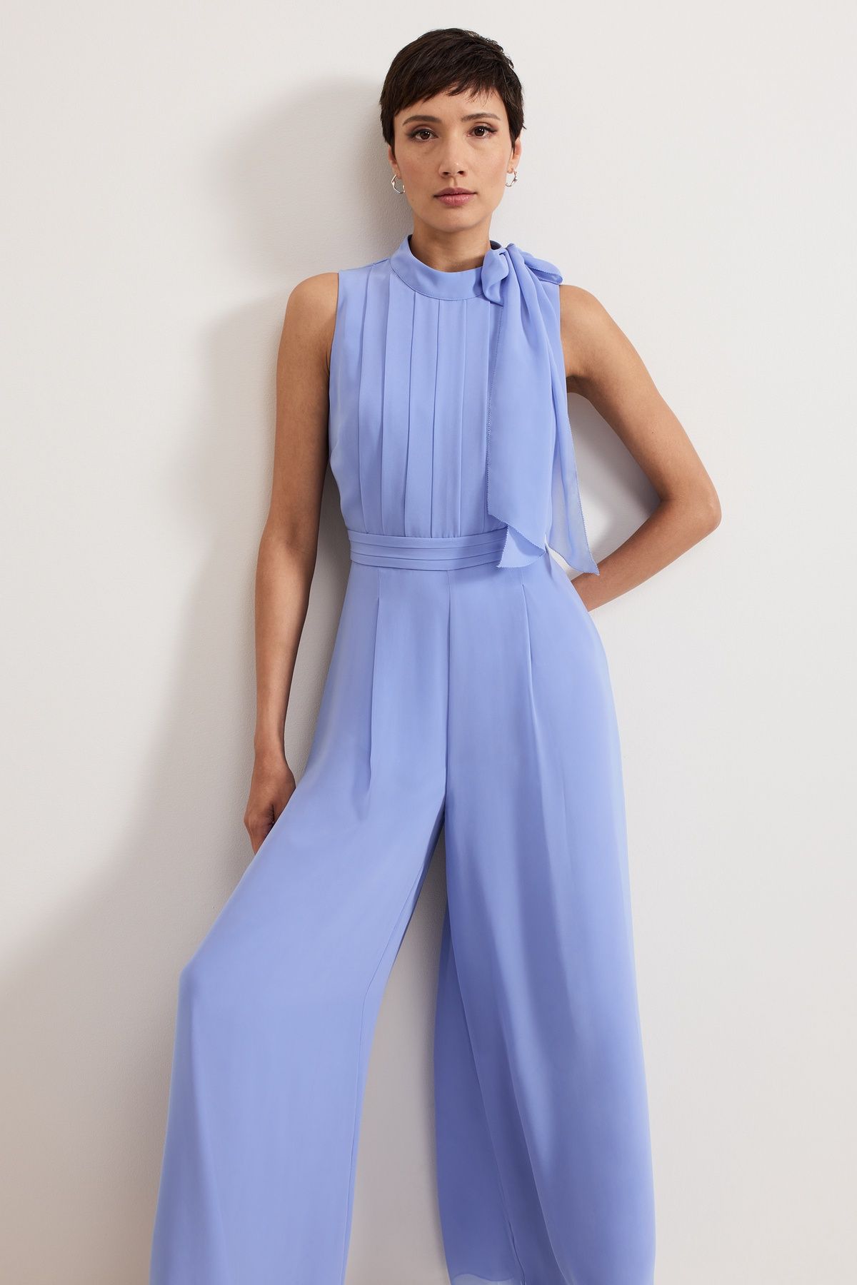 Phase Eight Lucie Tie-Neck Wide Leg Jumpsuit