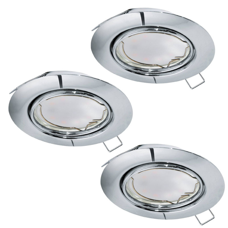 Spot encastrable Peneto chrome Ø 8,7 cm 3 x 4,6 W EGLO