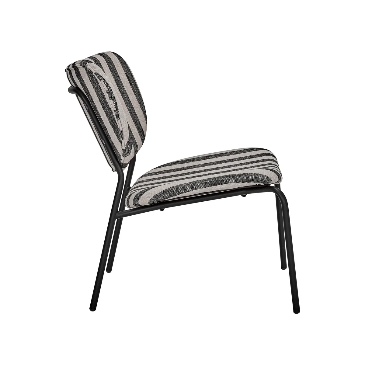 House Doctor - Longa Lounge-Sessel, schwarz / off-white