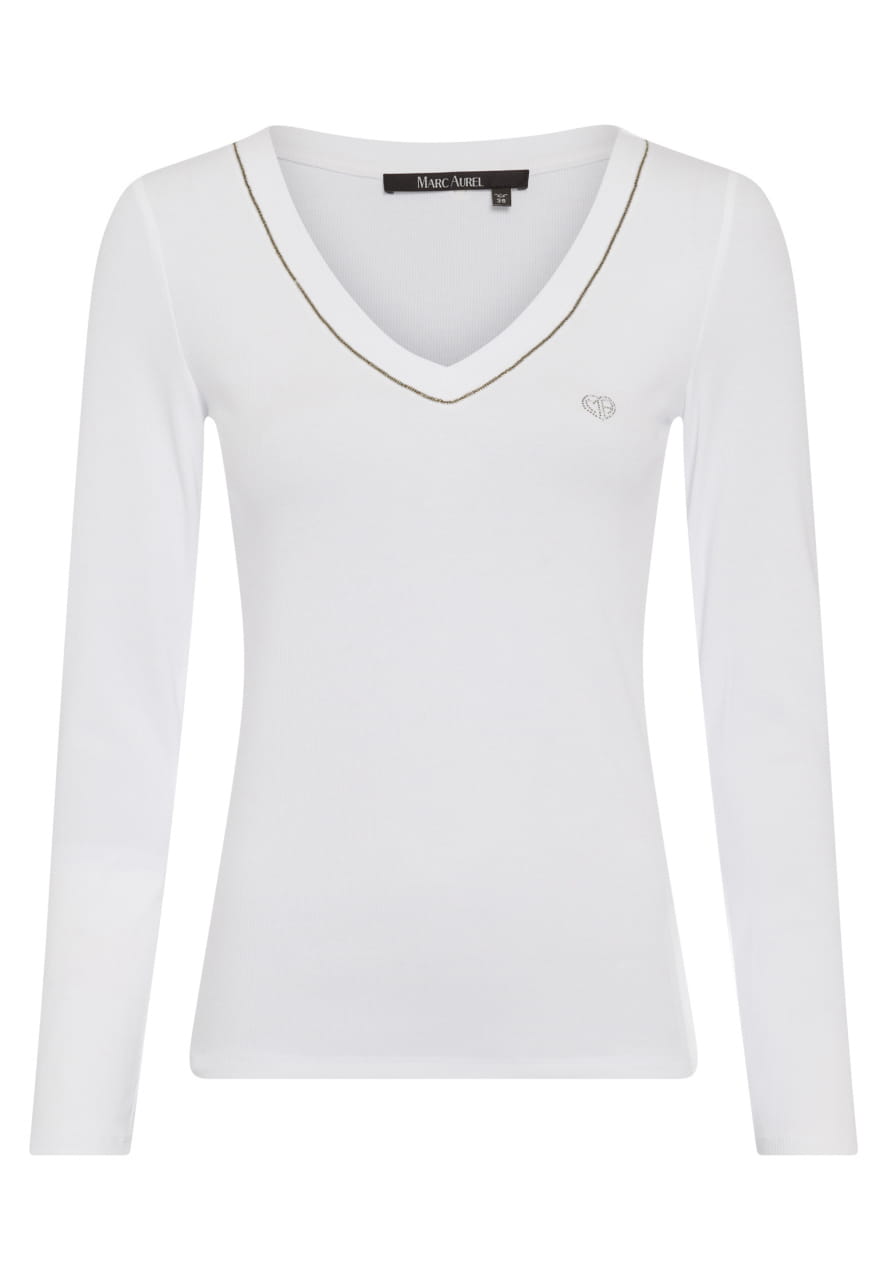 T-Shirt mit Schmuckketten-Detail