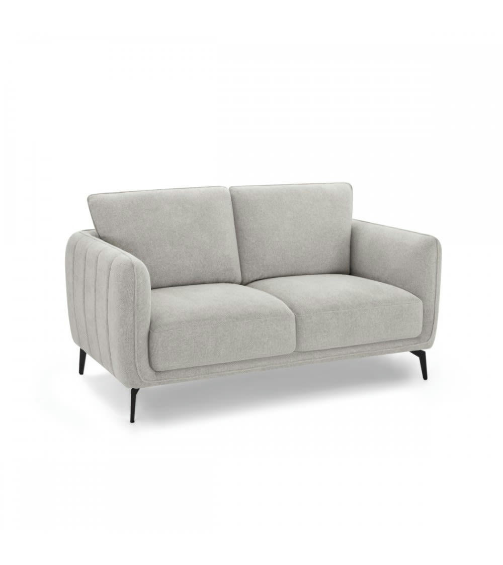 SELENA - Canapé 2 places en tissu gris