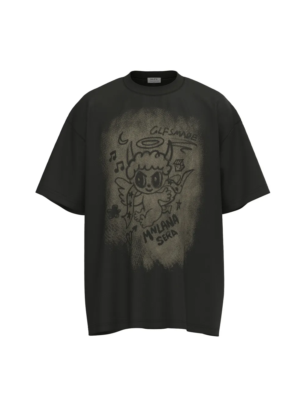 Men's Cartoon Character Graphic Oversized T-Shirt