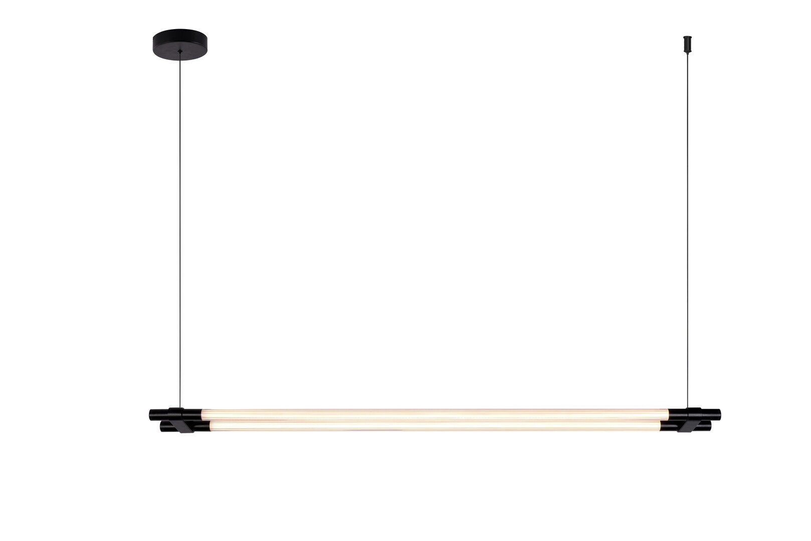 Lampa wisząca NIVARO czarno-biała LED 2x28W Ciepła biel 3050lm Rabalux