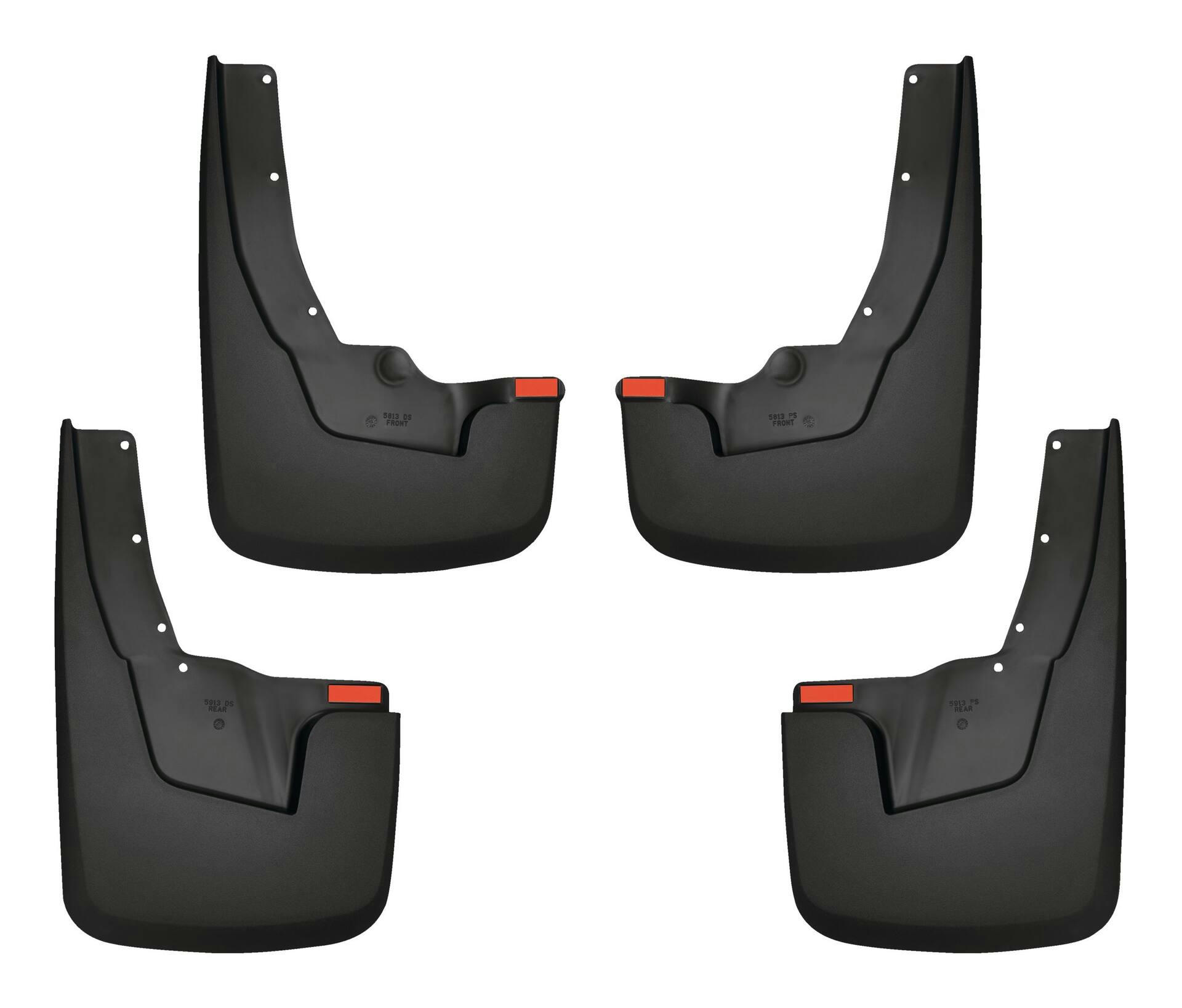 Husky Liners 58136 Custom Fit Front & Rear Mud Guards for 2019-2020 Dodge Ram Truck with OEM Flares, 4-pk