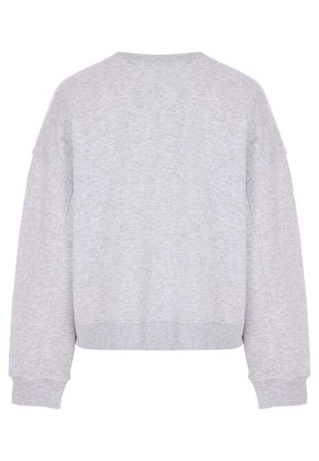 Womens Grey Marl Cotton Rich Sweatshirt