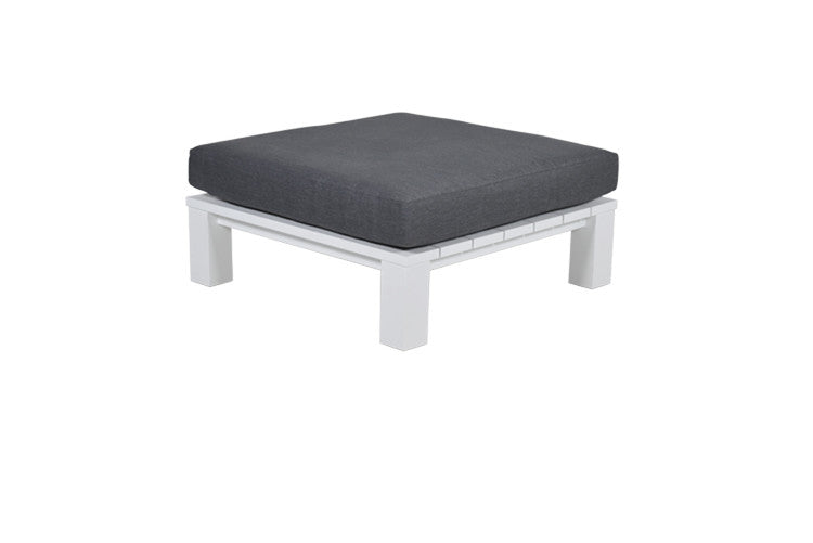 Cube lounge tafel - 100x100 cm - mat wit - reflex black