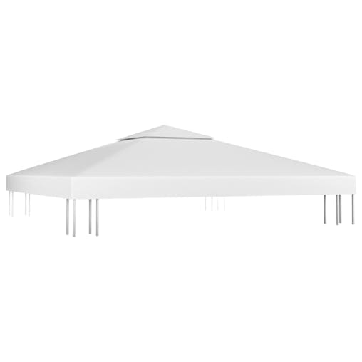 NNEVL 2-Tier Gazebo Top Cover 310 g/m&sup2; 3x3 m White