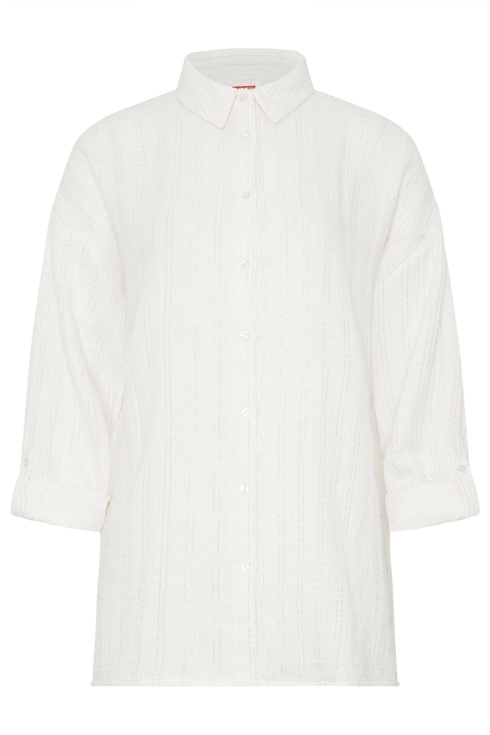 Long Tall Sally Tall Metallic Relaxed Shirt